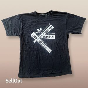 Adidas Men's Black Graphic T-Shirt Japanese Edition Size M Short Sleeve